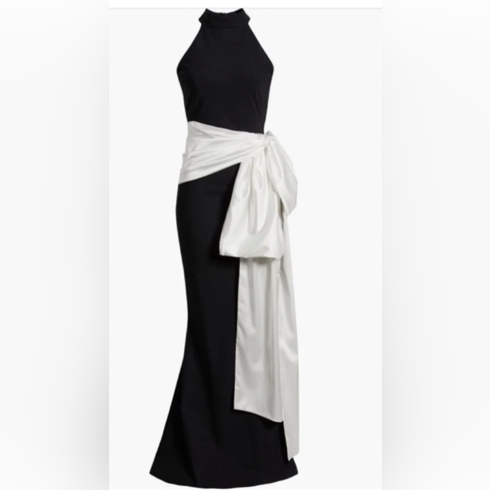 Chiara Boni La Petite Robe Sarity Bow Black Gown 38=2US